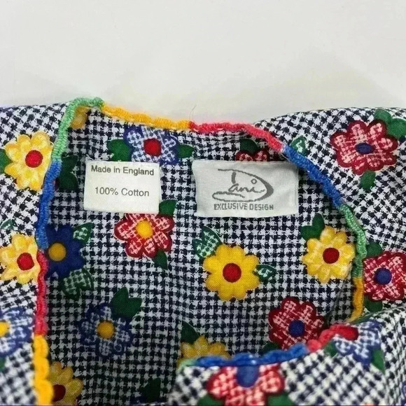 Dani Exclusive Design Toddler Girl Flowers Button Down Dress Size 12 Months - Picture 9 of 10